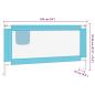 Preview: Kleinkind-Bettschutzgitter Blau 160x25 cm Stoff