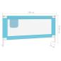 Preview: Kleinkind-Bettschutzgitter Blau 180x25 cm Stoff