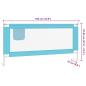 Preview: Kleinkind-Bettschutzgitter Blau 190x25 cm Stoff