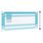 Preview: Kleinkind-Bettschutzgitter Blau 200x25 cm Stoff