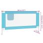Preview: Kleinkind-Bettschutzgitter Blau 200x25 cm Stoff