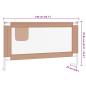 Preview: Kleinkind-Bettschutzgitter Taupe 140x25 cm Stoff