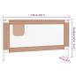 Preview: Kleinkind-Bettschutzgitter Taupe 150x25 cm Stoff