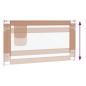 Preview: Kleinkind-Bettschutzgitter Taupe 150x25 cm Stoff