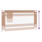 Preview: Kleinkind-Bettschutzgitter Taupe 160x25 cm Stoff