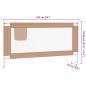 Preview: Kleinkind-Bettschutzgitter Taupe 160x25 cm Stoff