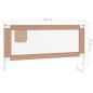 Preview: Kleinkind-Bettschutzgitter Taupe 190x25 cm Stoff