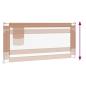 Preview: Kleinkind-Bettschutzgitter Taupe 190x25 cm Stoff