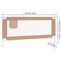 Preview: Kleinkind-Bettschutzgitter Taupe 190x25 cm Stoff