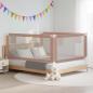 Preview: Kleinkind-Bettschutzgitter Taupe 190x25 cm Stoff