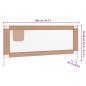 Preview: Kleinkind-Bettschutzgitter Taupe 200x25 cm Stoff
