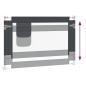 Preview: Kleinkind-Bettschutzgitter Dunkelgrau 100x25 cm Stoff