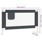 Preview: Kleinkind-Bettschutzgitter Dunkelgrau 120x25 cm Stoff