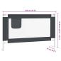 Preview: Kleinkind-Bettschutzgitter Dunkelgrau 120x25 cm Stoff