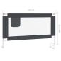Preview: Kleinkind-Bettschutzgitter Dunkelgrau 140x25 cm Stoff