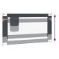 Preview: Kleinkind-Bettschutzgitter Dunkelgrau 140x25 cm Stoff