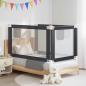 Preview: Kleinkind-Bettschutzgitter Dunkelgrau 140x25 cm Stoff
