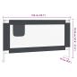 Preview: Kleinkind-Bettschutzgitter Dunkelgrau 150x25 cm Stoff