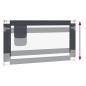 Preview: Kleinkind-Bettschutzgitter Dunkelgrau 150x25 cm Stoff