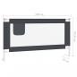 Preview: Kleinkind-Bettschutzgitter Dunkelgrau 150x25 cm Stoff