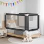 Preview: Kleinkind-Bettschutzgitter Dunkelgrau 150x25 cm Stoff
