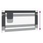 Preview: Kleinkind-Bettschutzgitter Dunkelgrau 160x25 cm Stoff