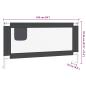Preview: Kleinkind-Bettschutzgitter Dunkelgrau 160x25 cm Stoff