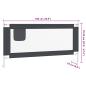Preview: Kleinkind-Bettschutzgitter Dunkelgrau 180x25 cm Stoff