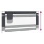 Preview: Kleinkind-Bettschutzgitter Dunkelgrau 180x25 cm Stoff
