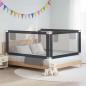Preview: Kleinkind-Bettschutzgitter Dunkelgrau 180x25 cm Stoff