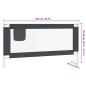Preview: Kleinkind-Bettschutzgitter Dunkelgrau 180x25 cm Stoff