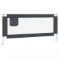 Preview: Kleinkind-Bettschutzgitter Dunkelgrau 190x25 cm Stoff