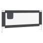 Preview: Kleinkind-Bettschutzgitter Dunkelgrau 190x25 cm Stoff
