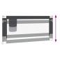 Preview: Kleinkind-Bettschutzgitter Dunkelgrau 190x25 cm Stoff