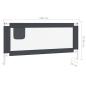 Preview: Kleinkind-Bettschutzgitter Dunkelgrau 190x25 cm Stoff