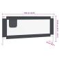 Preview: Kleinkind-Bettschutzgitter Dunkelgrau 190x25 cm Stoff