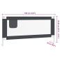 Preview: Kleinkind-Bettschutzgitter Dunkelgrau 190x25 cm Stoff