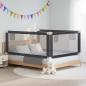 Preview: Kleinkind-Bettschutzgitter Dunkelgrau 190x25 cm Stoff