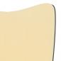 Preview: ARDEBO.de - Relaxsessel mit Hocker Cremeweiß Samt und PVC
