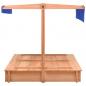 Preview: Sandkasten mit Dach Tannenholz 112x112x112 cm