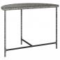 Preview: Gartentisch Grau 100x50x75 cm Poly Rattan