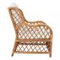 Preview: Sessel mit Kissen Hellbraun Rattan und Leinen