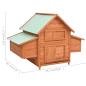 Preview: Hühnerstall 152x96x110 cm Massivholz Tanne