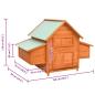 Preview: Hühnerstall 152x96x110 cm Massivholz Tanne