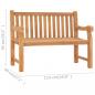 Preview: Gartenbank 114 cm Massivholz Teak