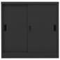 Preview: Büroschrank mit Schiebetür Anthrazit 90x40x90 cm Stahl 