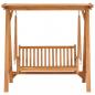 Preview: Hollywoodschaukel 170 cm Massivholz Teak