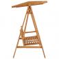 Preview: Hollywoodschaukel 170 cm Massivholz Teak