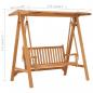 Preview: Hollywoodschaukel 170 cm Massivholz Teak