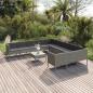 Preview: ARDEBO.de - 12-tlg. Garten-Lounge-Set mit Auflagen Poly Rattan Grau